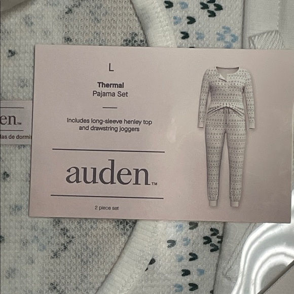 Auden Fair Isle Thermal Pajama Set Women’s Large - Picture 4 of 6